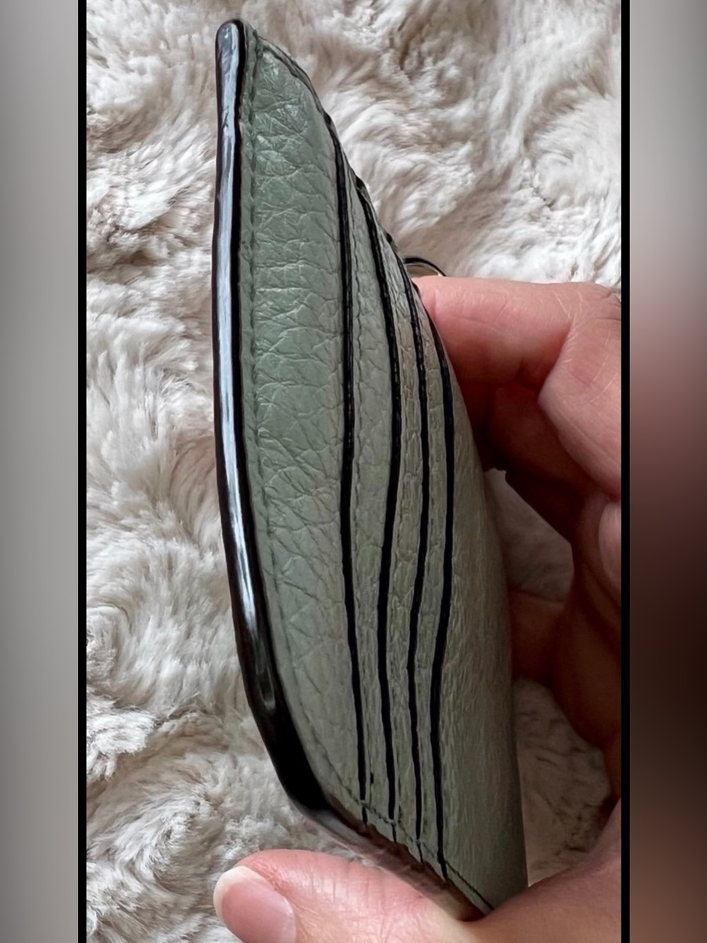 Fendi Mint Green Textured Leather Card Holder/Key Pouch - Picture 4 of 11